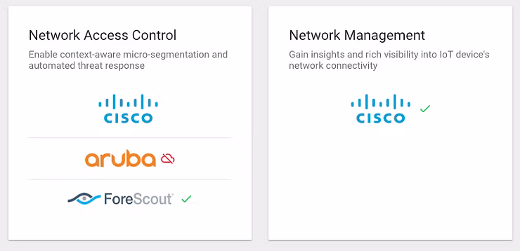 Integration page status icons